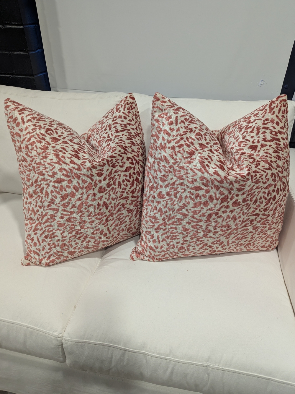 Decorative Coral Animal Print Throw Pillow - Set of 2 Covers Only